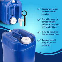 30-Gallon Stackable Water Container Essentials Kit